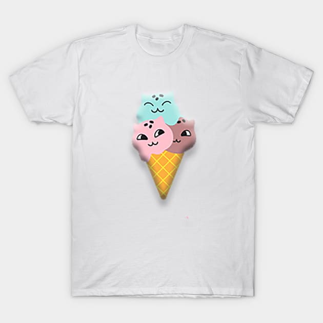 Ice Cream Cat Shirt, Ice Cream Shirt, Ice Cream Party, Ice Cream Birthday, Ice Cream, Ice Cream T-Shirt, Cat Shirt, Cat Lovers T-Shirt by Linna-Rose